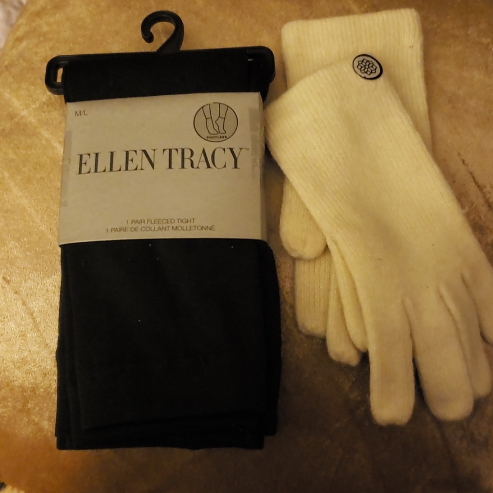 New pair of fleeced tights & gloves